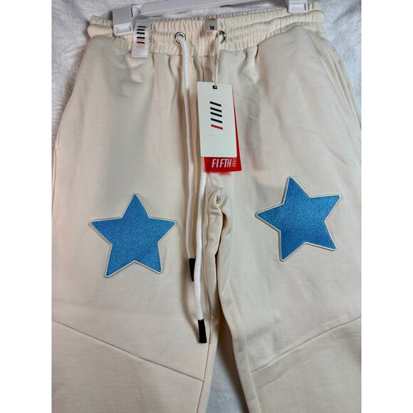NWT Fifth Loop Star Joggers (Cream), Sz. M - Picture 2 of 5